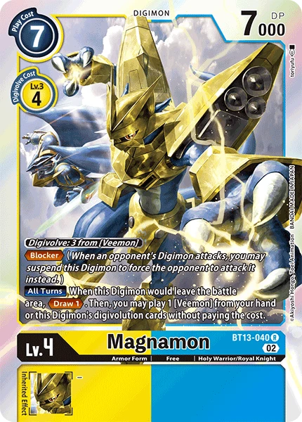 Digimon Karte BT13 040 Magnamon Game Kiwi